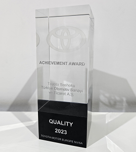 Achievement Award in Quality  - Toyota Motor Europe 2023